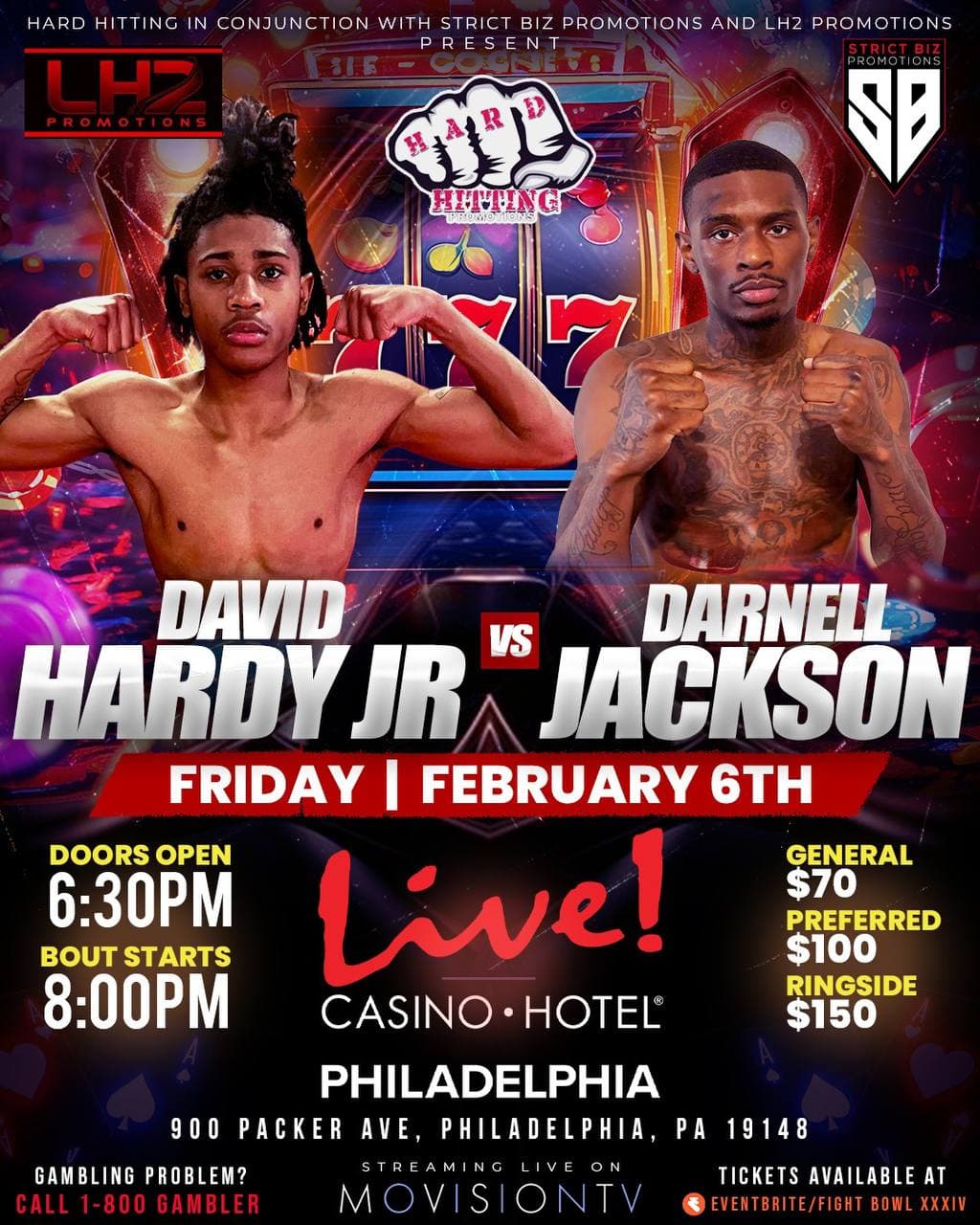 David Hardy Jr Vs Darnell Jackson Post image Feb 6th 2026 at Live! Casino Hotel in Philadelphia, PA