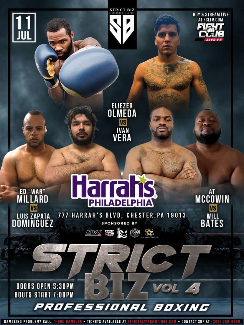 Poster for Harrah's Philadelphia Casino Boxing | July 11th 2026